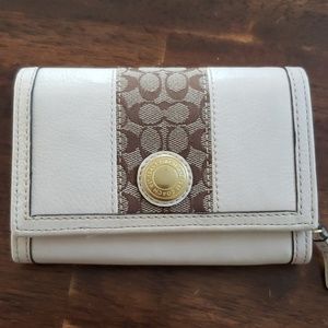Coach White Leather Wallet